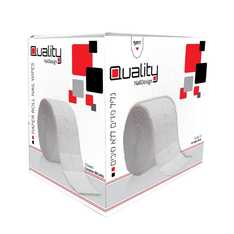 גליל פדים ללא סיבים</br> Paper roll nail wipes